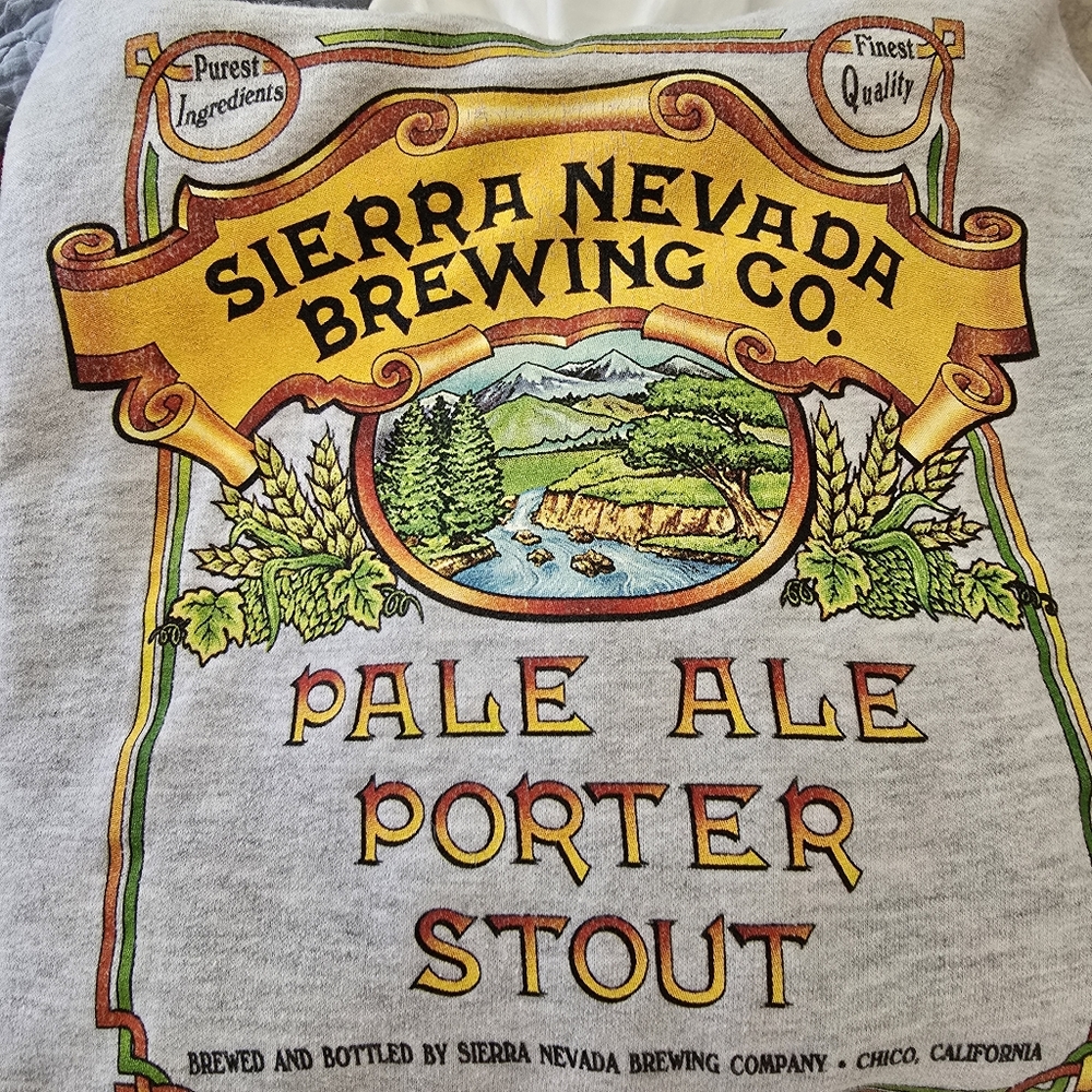 Vintage Sierra Nevada Brewing Co. Graphic Hoodie From 2002. ADULT MEDIUM. VGUC.